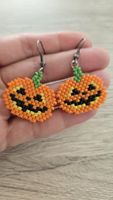 Boucles d'oreilles citrouilles fait main 