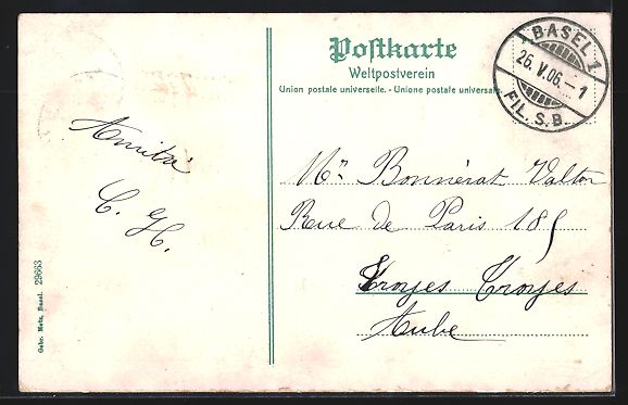 Cartoline postali: Basel, Wettsteinbrücke mit Strassenbahn – Usato da Berlin venduto da bartko-reher 1