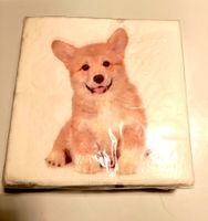 50 Stk. Servietten, Corgi  / Hunde Motiv, NEU