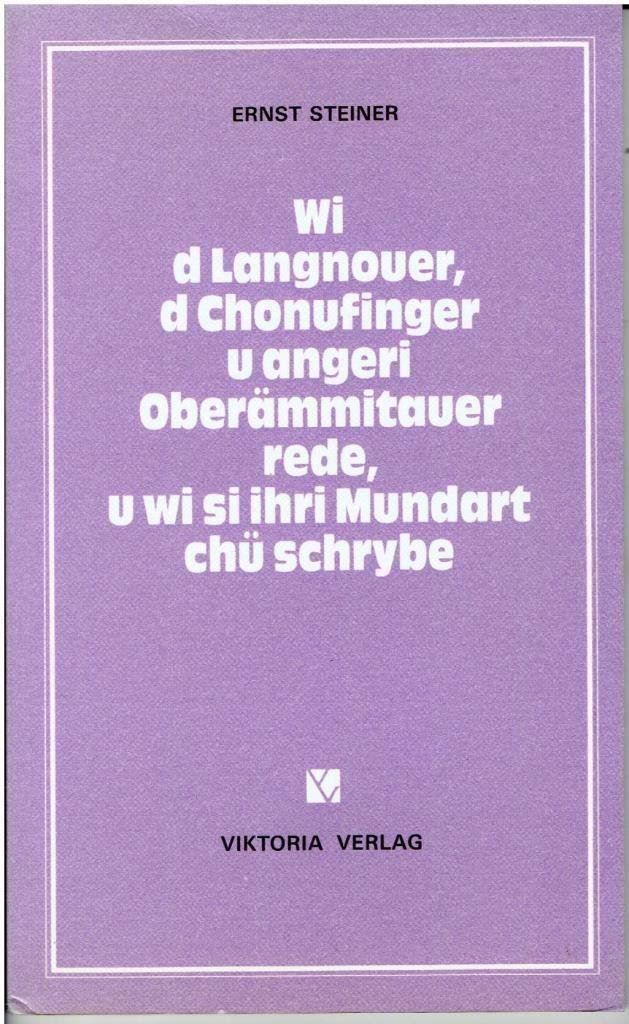 Livres: We d Langnouer d Chonufinger u angeri... – Neuf (Voir description) à Flims - Dorf par Stagediver
