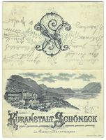 Vertreterkarte Schöneck, Kuranstalt Sch