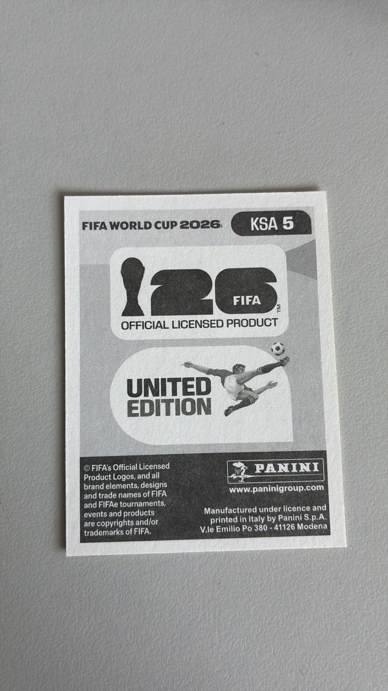 Panini Carte collezionabili: Carte panini 2026 - KSA 5 – Nuovo (secondo la descrizione) da La Neuveville venduto da Ibo2300 1