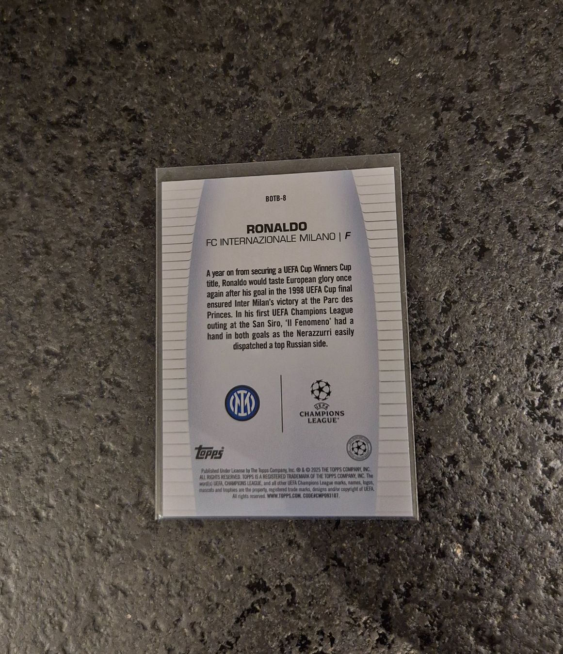 Topps Carte collezionabili: Ronaldo R9 - Inter Milan - Topps – Nuovo (secondo la descrizione) da Burg AG venduto da Danoe 1