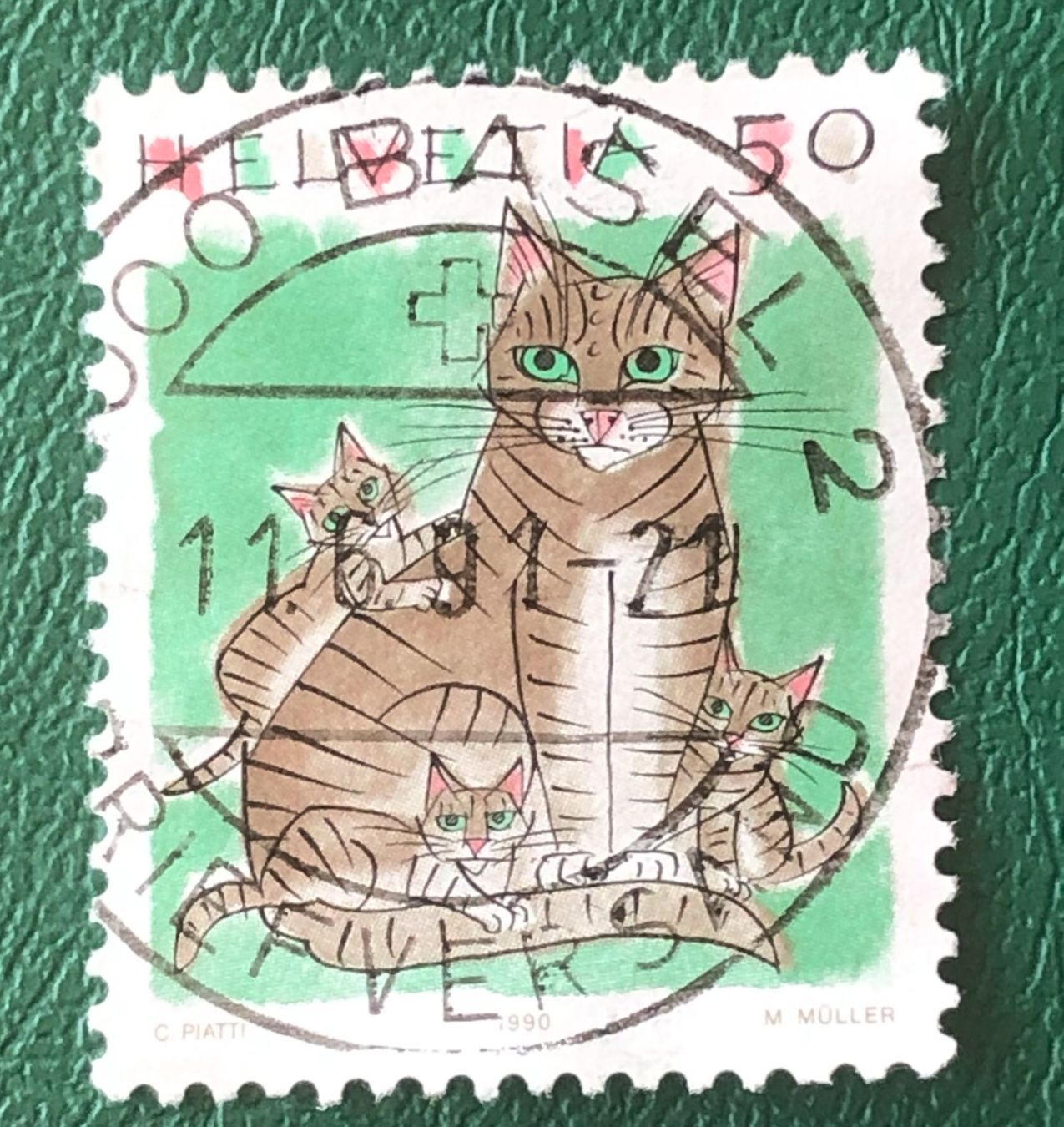 Tutti i francobolli: Nr.790 mit VollStempel Katzen 1990 Basel    – Usato da Aarau venduto da Billa007