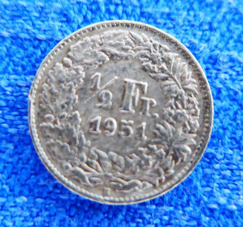 Tutti le monete: 4 x 50 Rappen aus den Jahren 1932/1951/1958 und 1970 – Usato da Glattpark(Opfikon) venduto da Latouret 2