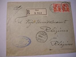 8.II.08, R BRIEF No 951 VON CHUR NACH RHÄZUNS