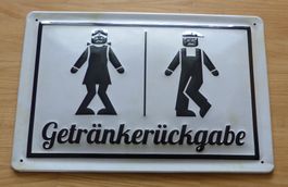 Getränkerückgabe Schild 20x30cm