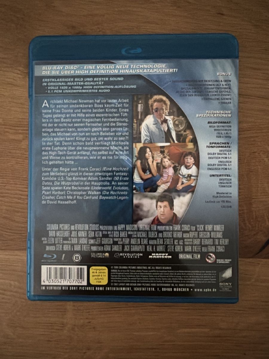 Alle DVDs: Klick (2006) BluRay – Gebraucht aus Hagendorn von masterchieff 1