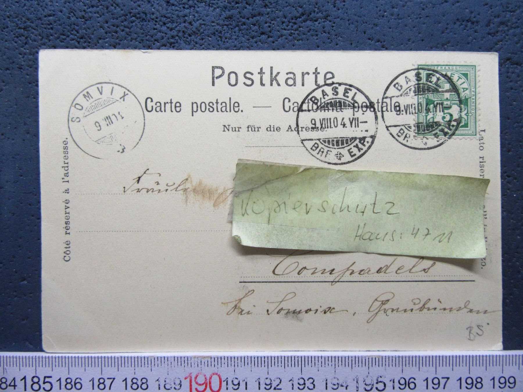 Ansichtskarten: BASEL 1904 BS AK SPALENTHOR TRTAM "BIRSFELDEN" LEUTE – Gebraucht aus Ettingen von Hausi4711 2