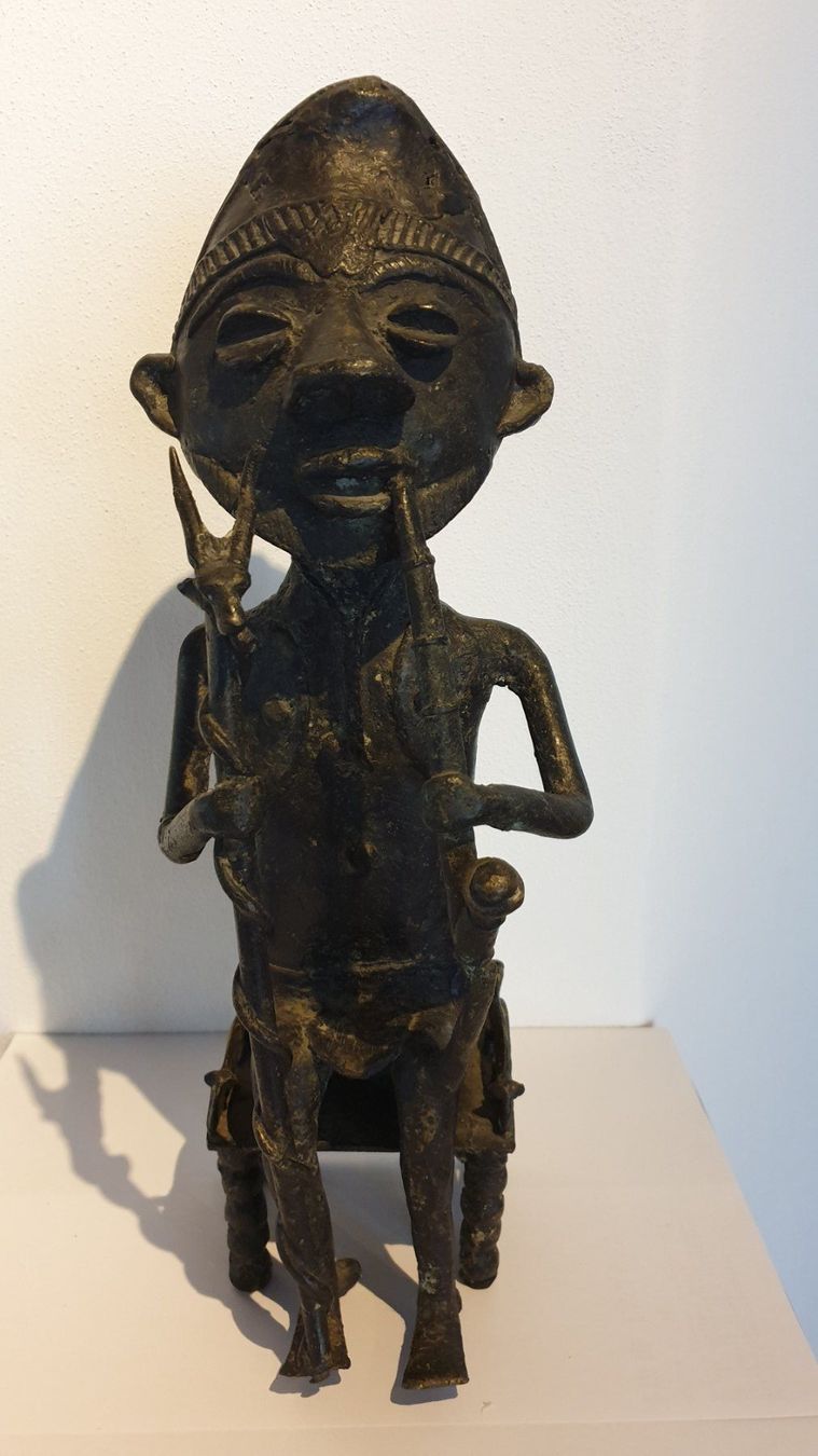 Skulpturen & Statuen: Königspaar. Benin. Nigeria. Bronze. – Gebraucht aus Goldach von armando_r 4