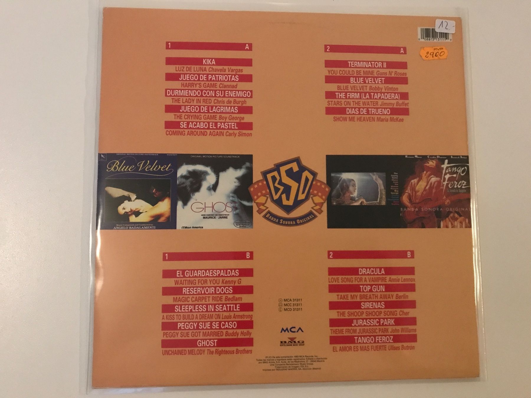 Dischi in vinile: Banda Sonora Original 2- LP - 19 Exitos De Cine En Version – Usato da Gutenswil venduto da Hamzian 1