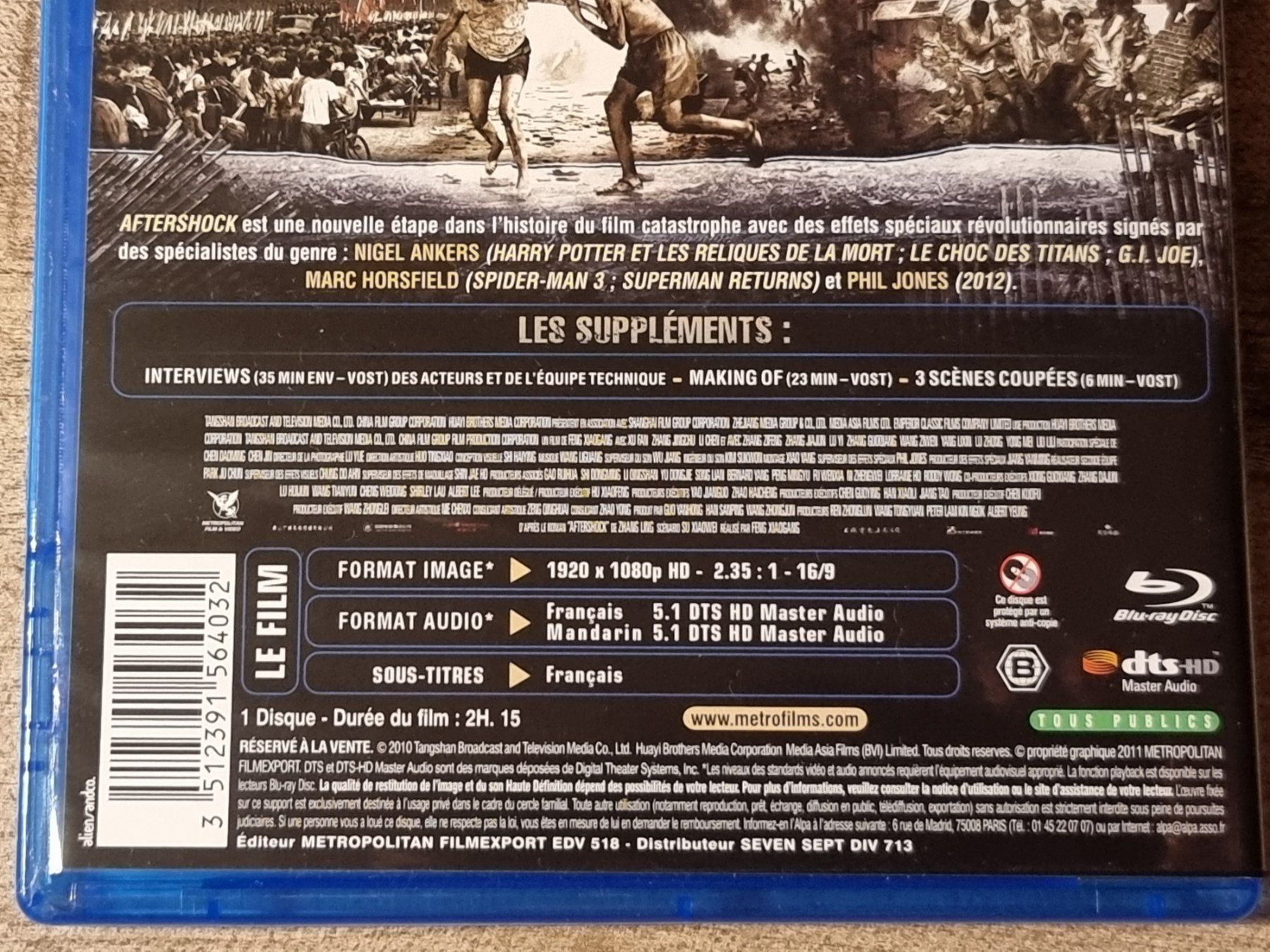 Tutti i DVDs: Aftershock (Tremblement de terre à Tangshan) – Nuovo (secondo la descrizione) da Chavannes-près-Renens venduto da XWR4 4