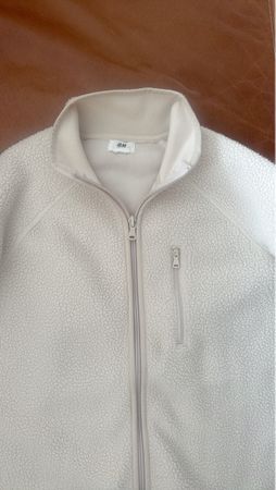 H&M Fleecejacke Teddyoptik beige, Grösse 146/152