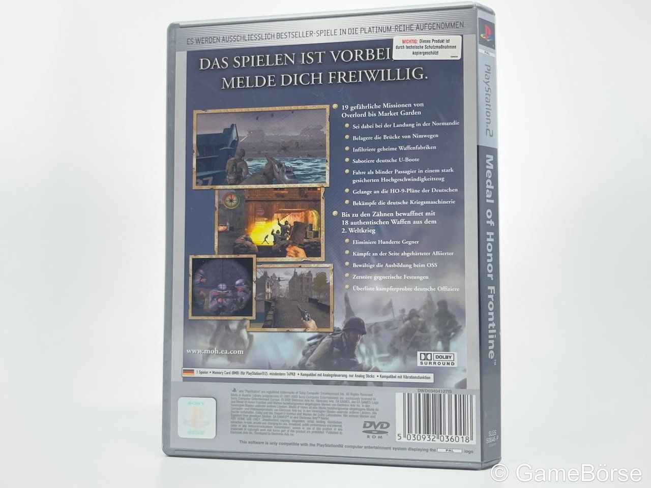 Sony Spiele: PS2 Medal of Honor Frontline – Gebraucht aus Stettfurt von GameBoerse 1