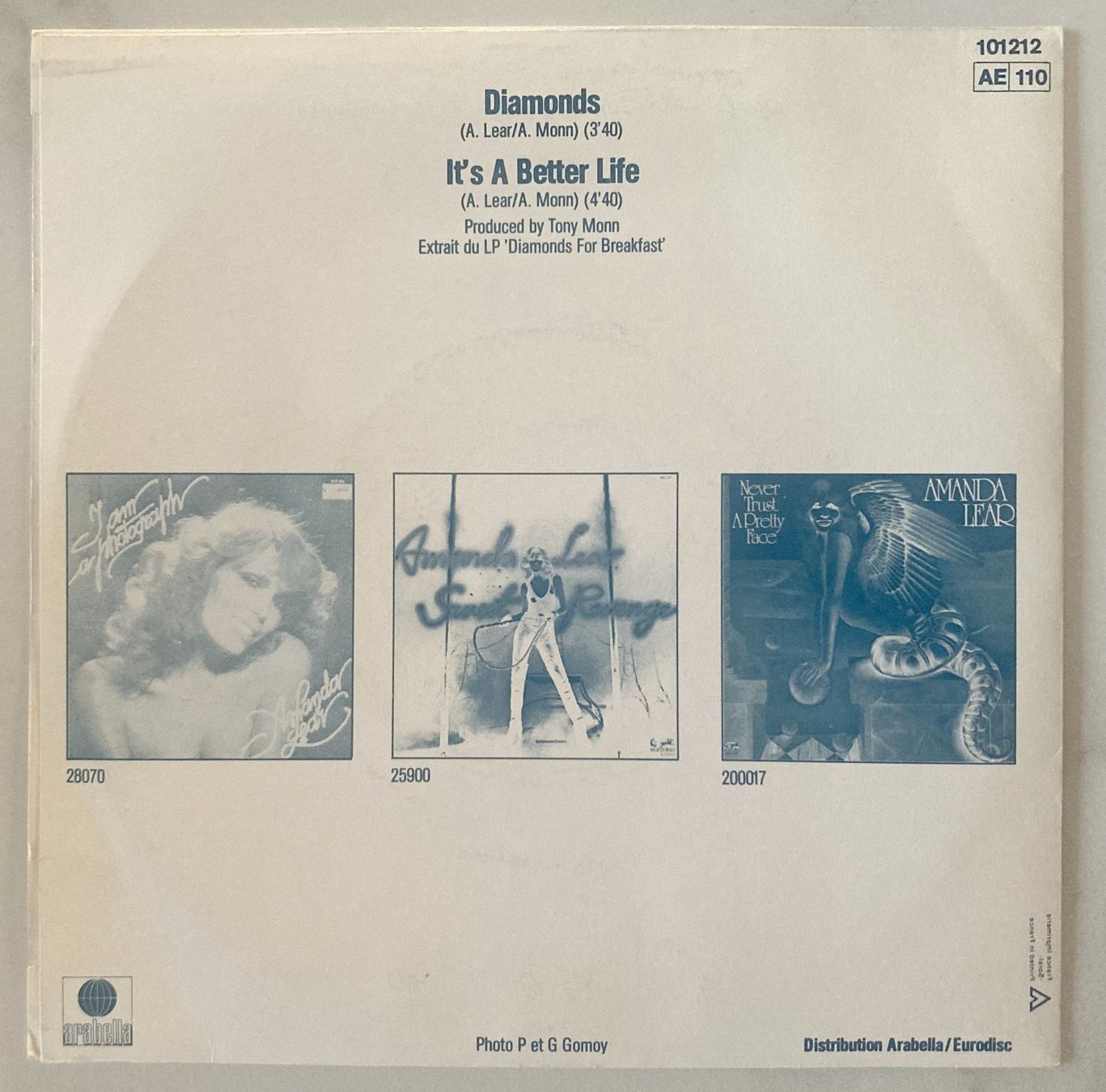 Dischi in vinile: AMANDA LEAR - DIAMONDS – Usato da Bottens venduto da hotter-than-hell 1