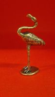 Flamingo Figur aus Messing, Vintage Deko für Sammler!