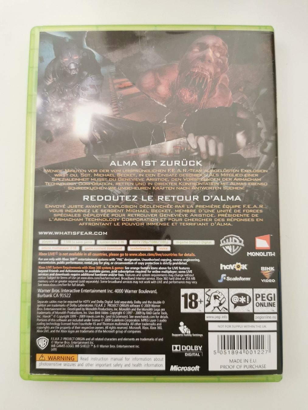 Microsoft Giochi: Fear 2 – Usato da seigneux venduto da Boyo12 1