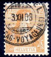HELVETIA BRUSTBILD GESTEMPELT 3.XII.08 - ERHALT SIEHE SCAN