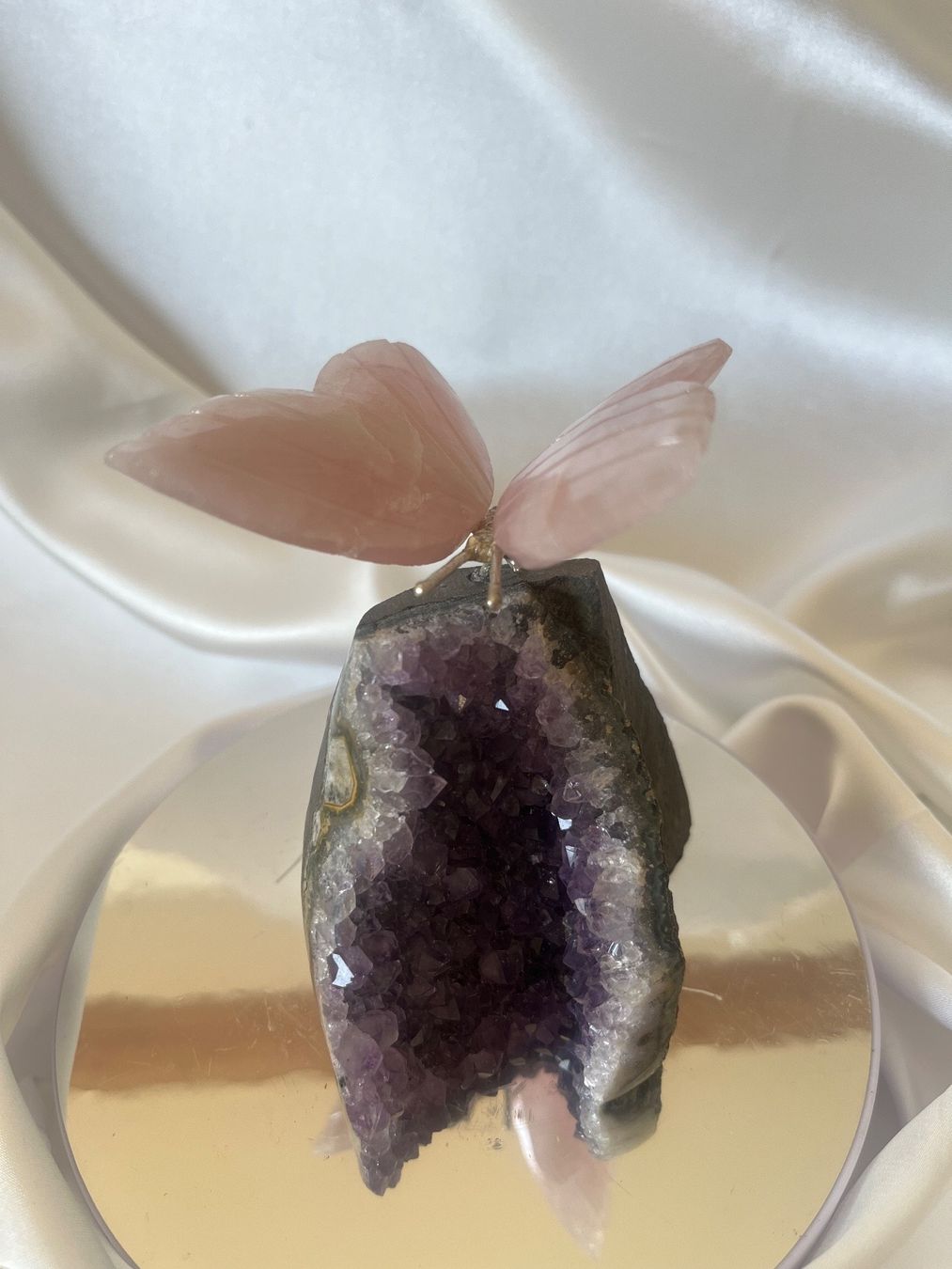 Minéraux & Lithothérapie: Schmetterling Rosenquarz auf Amethyst – Neuf avec emballage d'origine à Zürich par unique2010 4