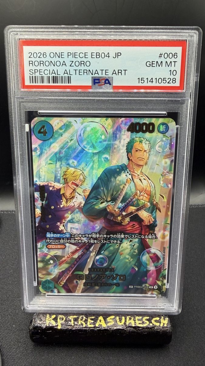 Bandai Carte collezionabili: One Piece Roronoa Zoro PRB02-006 SP PSA 10 – Nuovo (secondo la descrizione) da Rolle venduto da KPTreasures