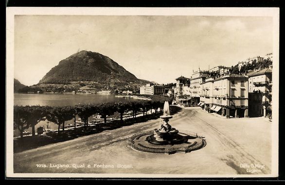 Cartes postales: AK Lugano, Qual e Fontana Bossi, 1937 – D'occasion à Berlin par bartko-reher