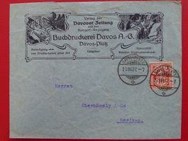 1907: Nr.83 (ZIFFER) Brief: ILLUSTRIERT von DAVOS-PLATZ