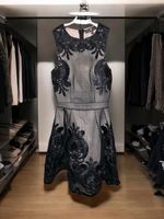 Elegantes Kleid mit Stickerei Gr. 34 schwarz Festlich