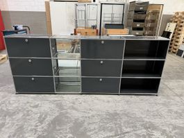 USM Haller Sideboard mit Vitrine 4x3 Anthrazitgrau Q2 