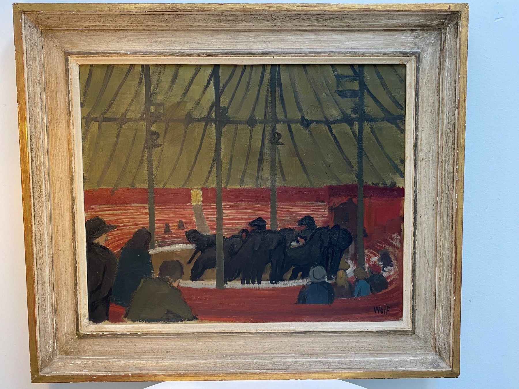 Gemälde: Ernst Wolf  "Dressurstunde im Zirkus" – Gebraucht aus Basel von Kaffee_und_Kunst 2