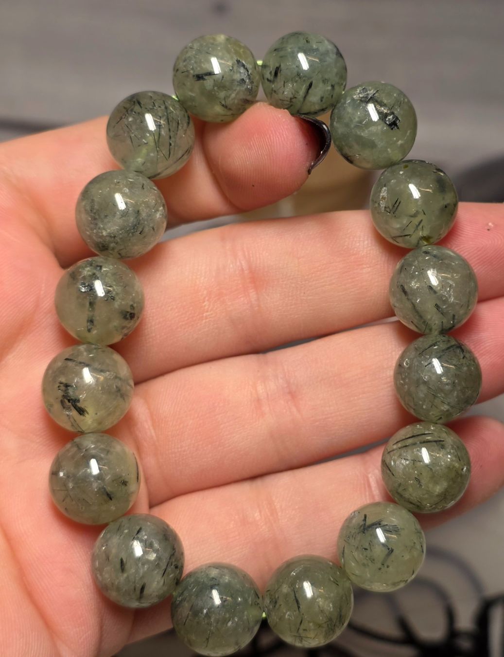 Minerali & Pietre curative: Prehnit Armband B 13mm – Nuovo e nell'imballaggio originale da Matzingen venduto da Shay_Crystalz
