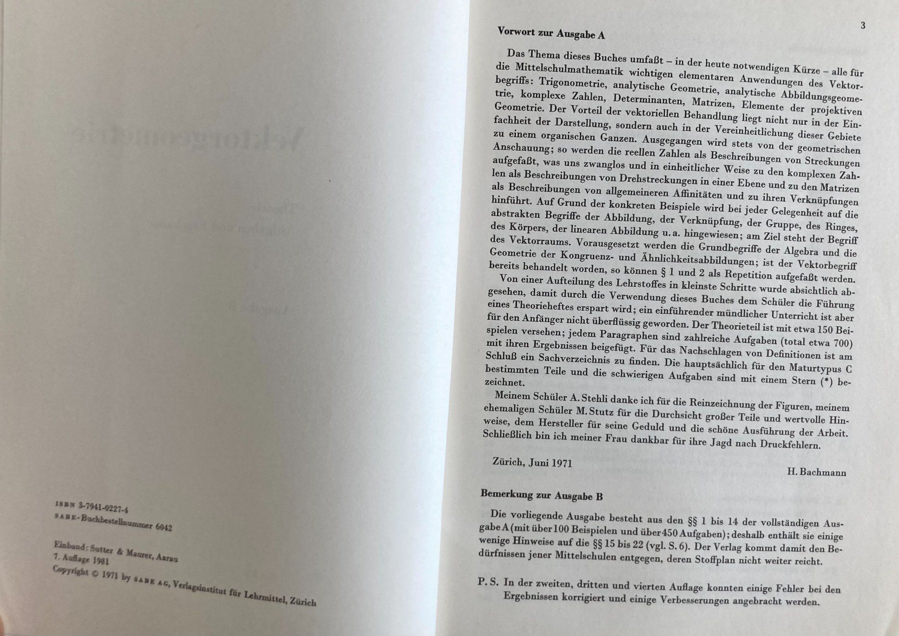 Livres: Lernbuch: Vectorgeometrie – D'occasion à Eglisau par Shoprabbit 1