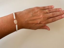 Cordel-Armband Silber 925 Zirkonia