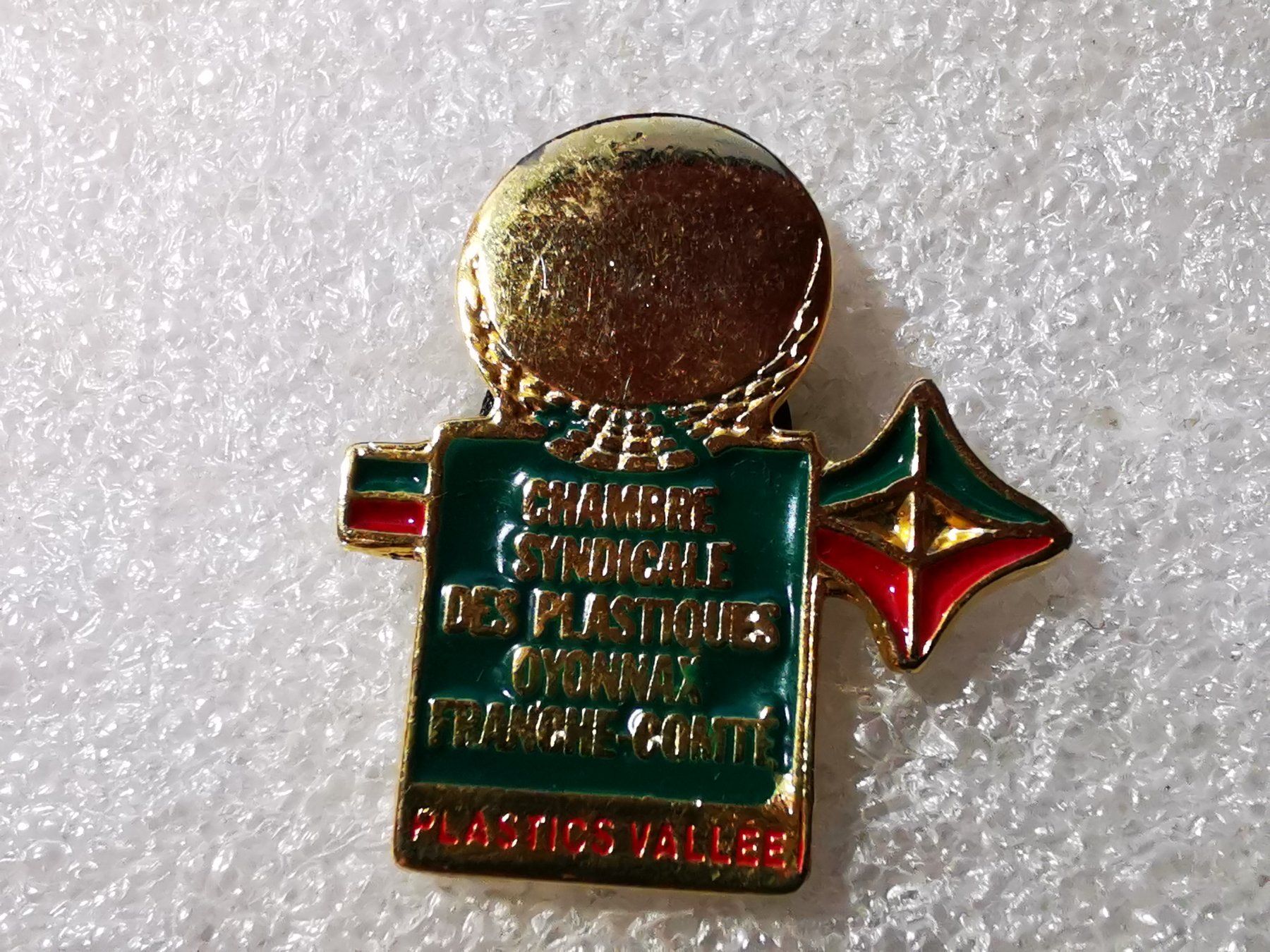 Placchette & Badge: Ansteckpin 36: Plastics Vallee – Usato da Oppligen venduto da Pin-Fall-Shop