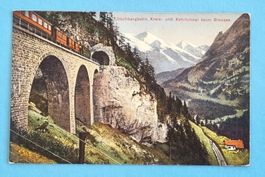 Lötschbergbahn - Kreis- und Kehrtunnel beim Blausee - 1916