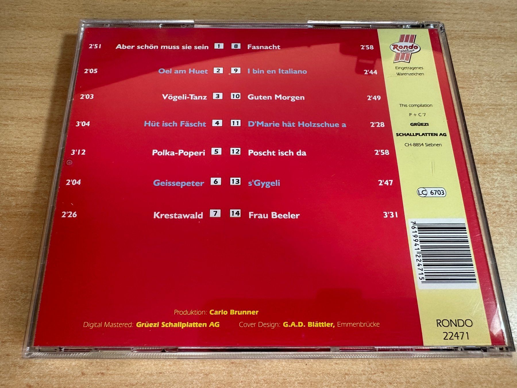 CD: U6 Arno & Carlo - Lumpeliedli – Usato da Rikon im Tösstal venduto da Alpenmutz 1