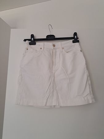 Jeansrock, weiss, 7 for all Mankind, XS