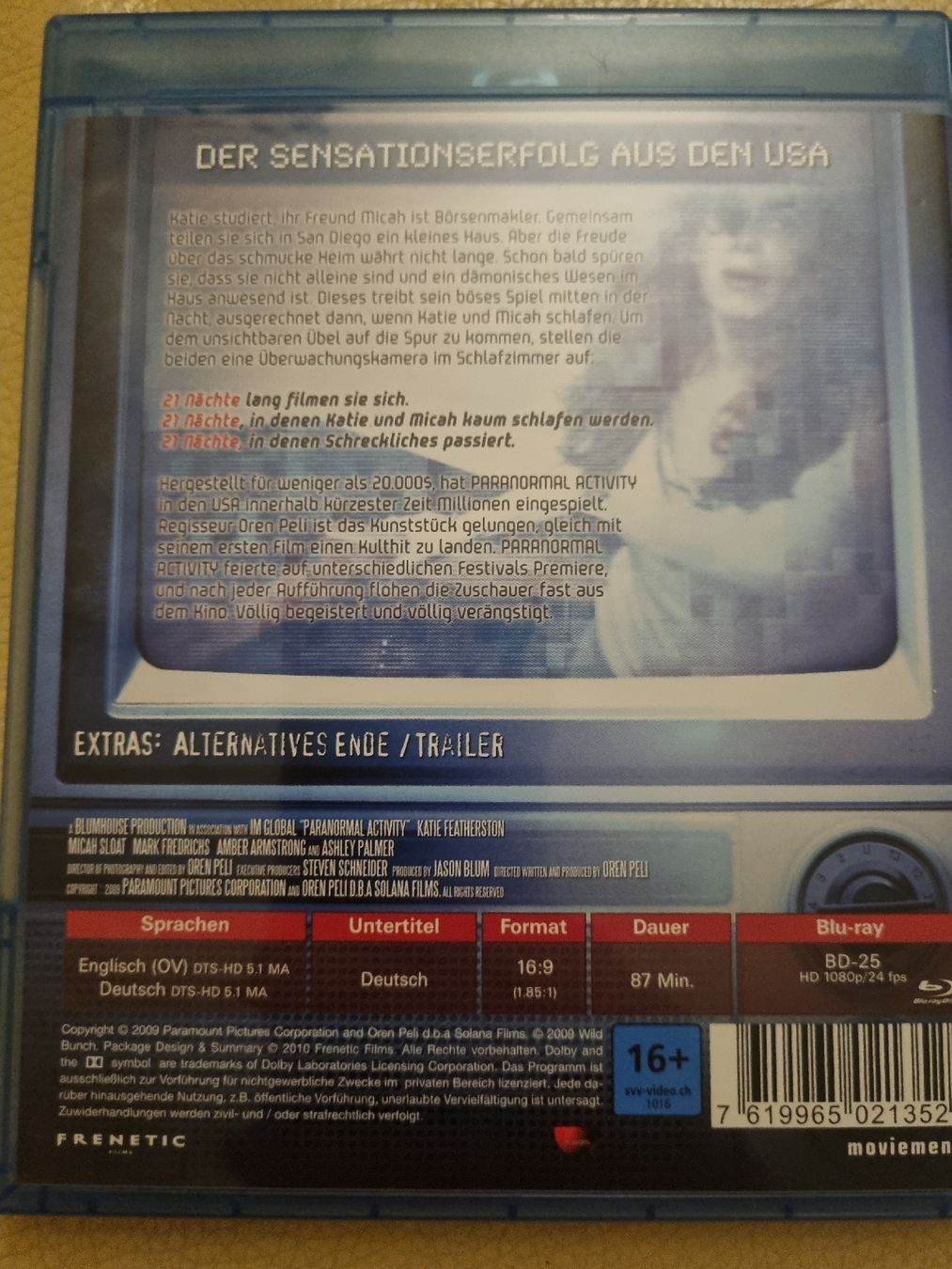 Alle DVDs: Blu-ray Paranormal Activity guter Zustand – Gebraucht aus Thierachern von rob_xm6d 1