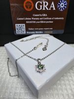 Collier argent avec diamant de moissanite de 0,5 ct certifié