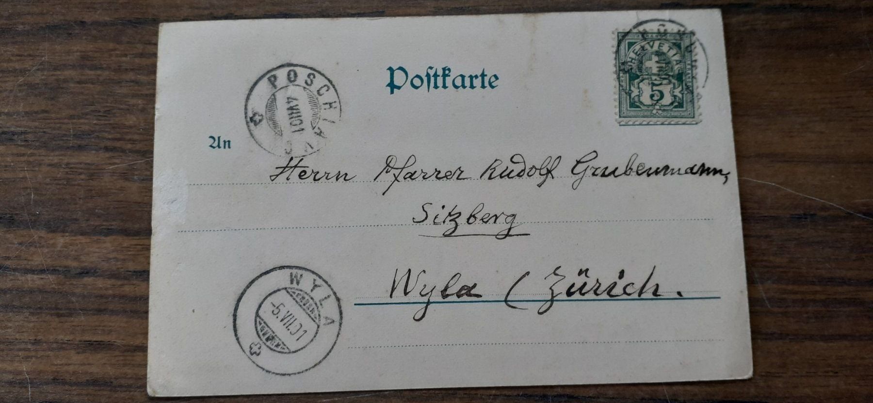 Cartoline postali: Ansichtskarte Blumen Kornblumen Verlobung 1901 – Usato da Mörschwil venduto da wunderkiste44 2