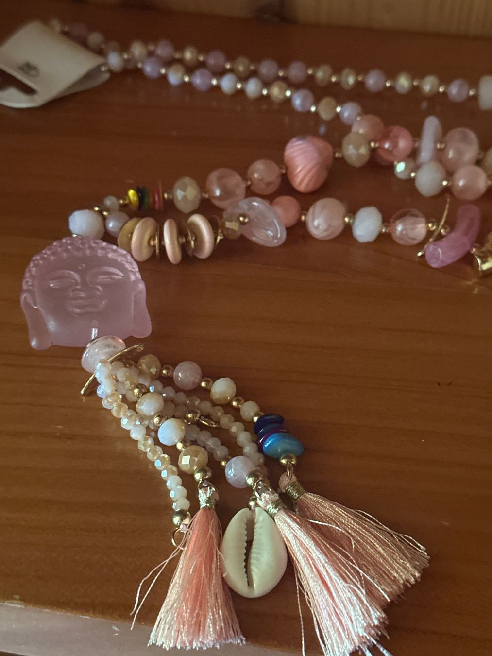 Catenine: PERLEN HALSKETTE LANG,ROSA,MODESCHMUCK – Nuovo e nell'imballaggio originale da Meienried venduto da ManuelaBoutique 1