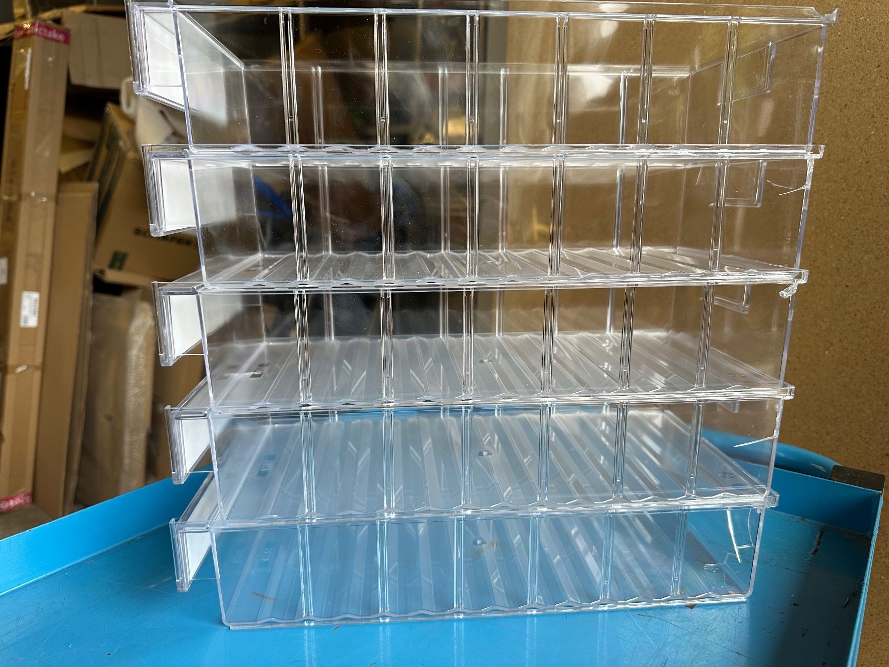 Behälter & Ähnliches: 5 Stk. Sortierboxen bzw.Lagerboxen 18.5 x40 x 8cm – Gebraucht aus Necker von liq24 1