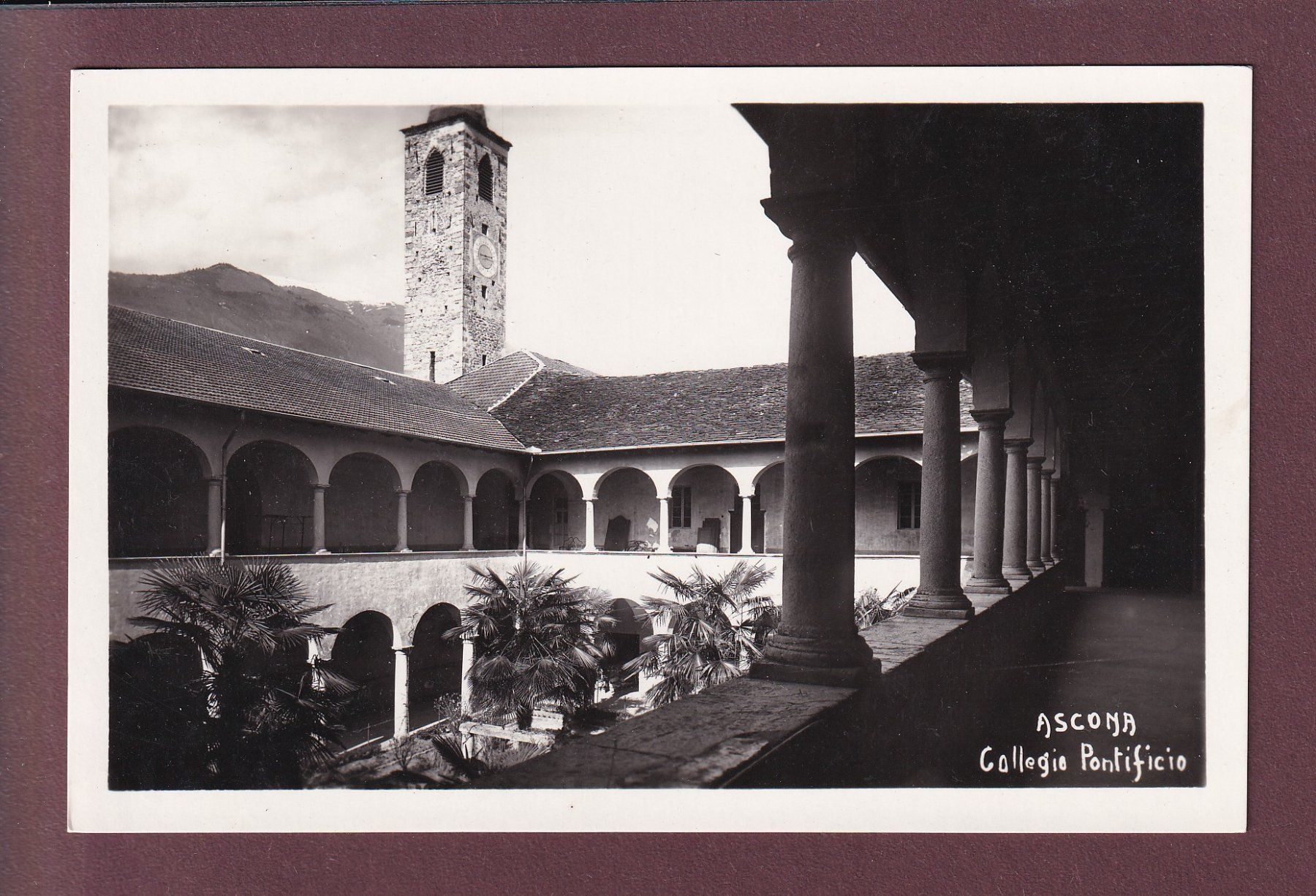 Cartoline postali: ASCONA - Collegio Pontificio – Usato da Pully venduto da nicecards