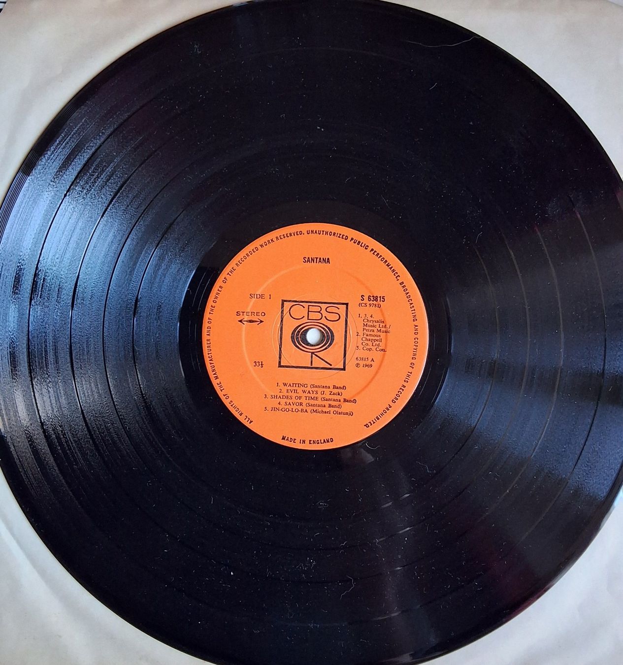 Dischi in vinile: Vinyl LP - Santana  - UK 69  - VG+ – Usato da Villeret venduto da Fil11 3