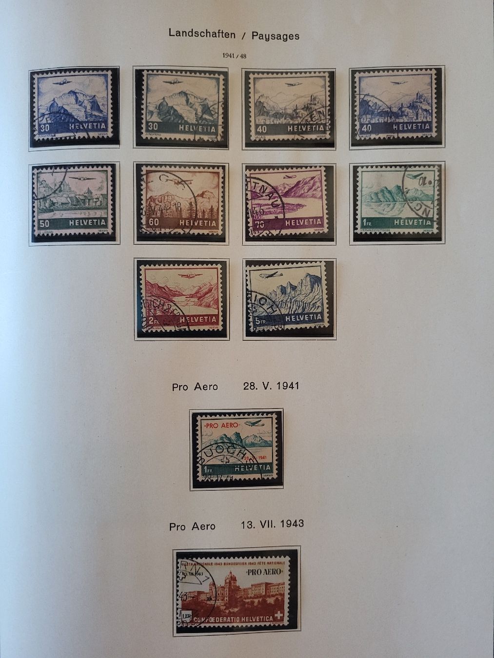 Alle Briefmarken: Flugpost Lot ab F3 – Gebraucht aus stäfa von brandy66 3