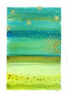 Aquarell Print Abstrakt - 14.5 x 20.5cm