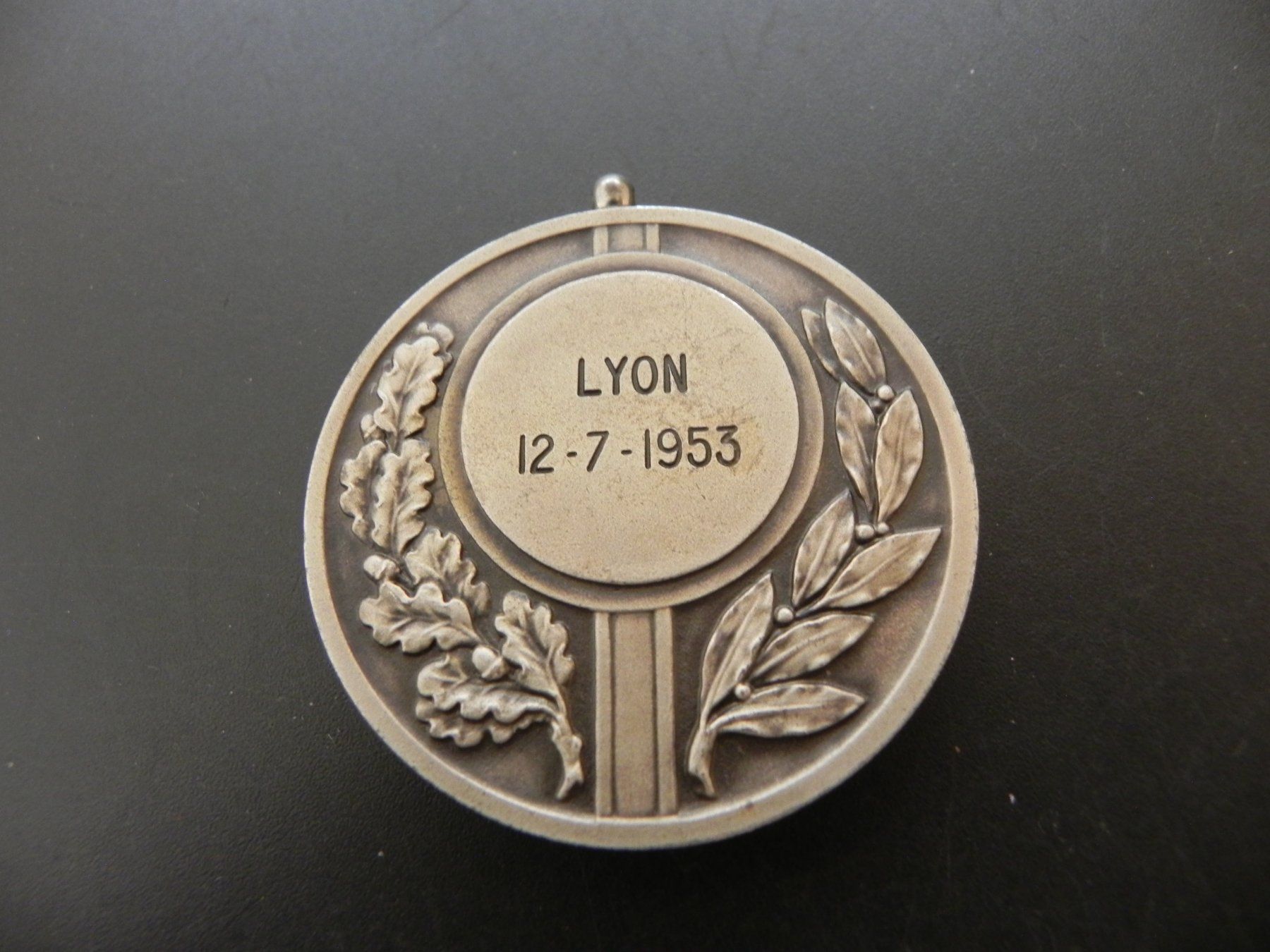 Medaglie: Grosse Alte Turnmedaille Lyon 1953 – Usato da Biel/Bienne venduto da Gogolozi 1
