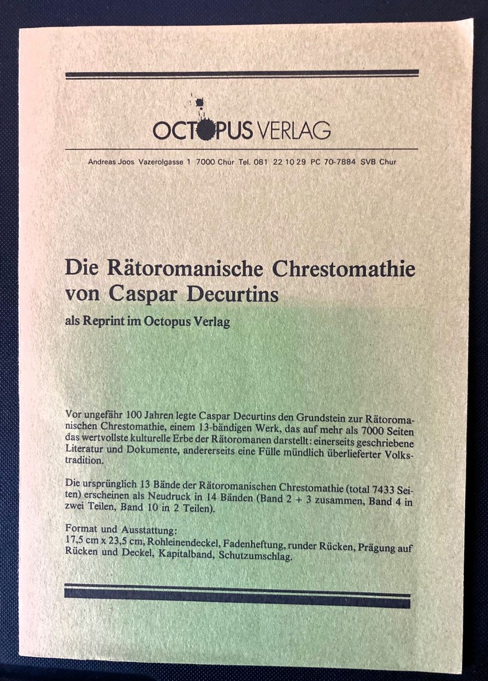 Libri: Rätoromanische Chrestomathie – Usato da Scuol venduto da Crijof 2