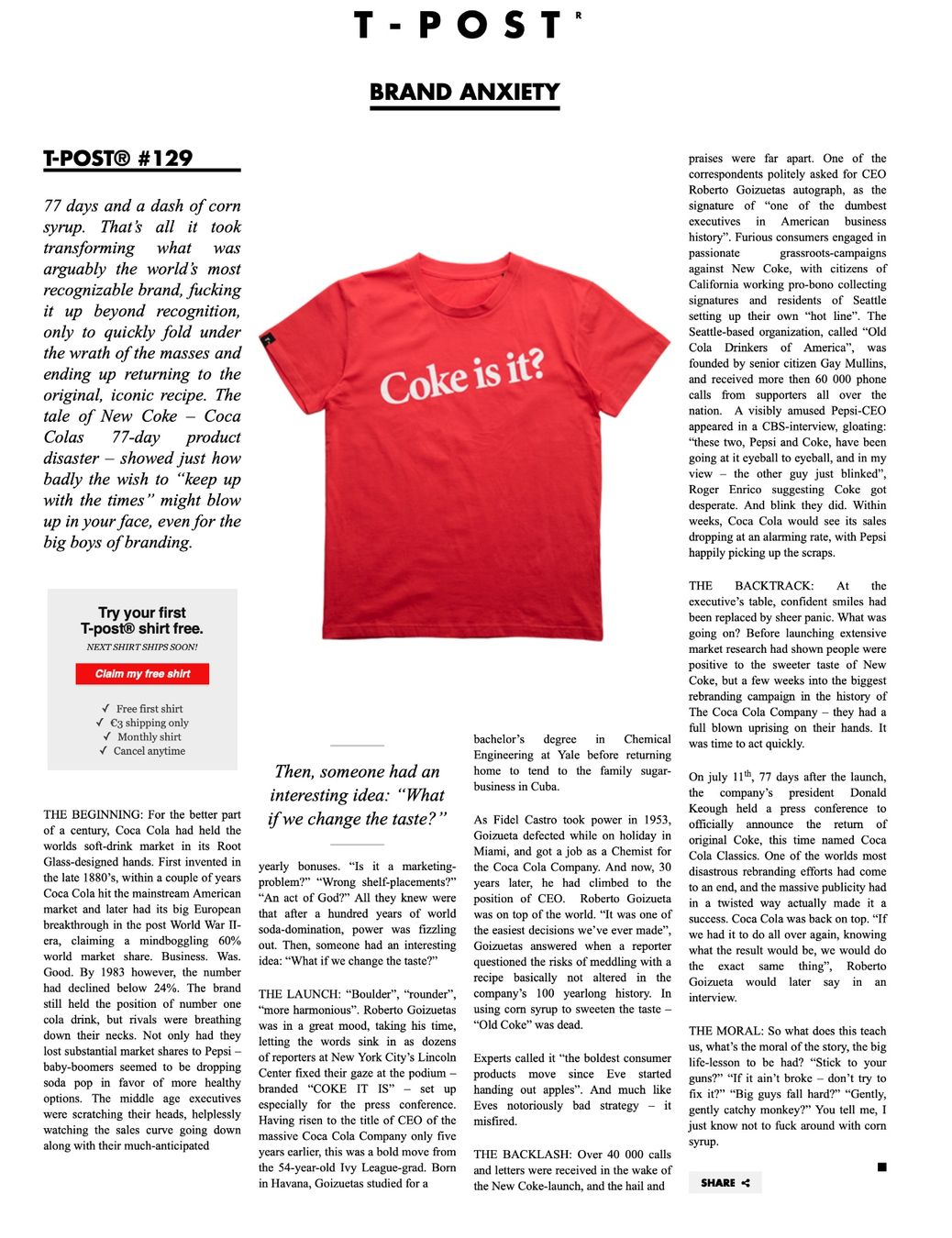 T-shirt: T-post.com Special T-Shirts mit Background - Grösse M – Nuovo (secondo la descrizione) da Münsingen venduto da Omasaki