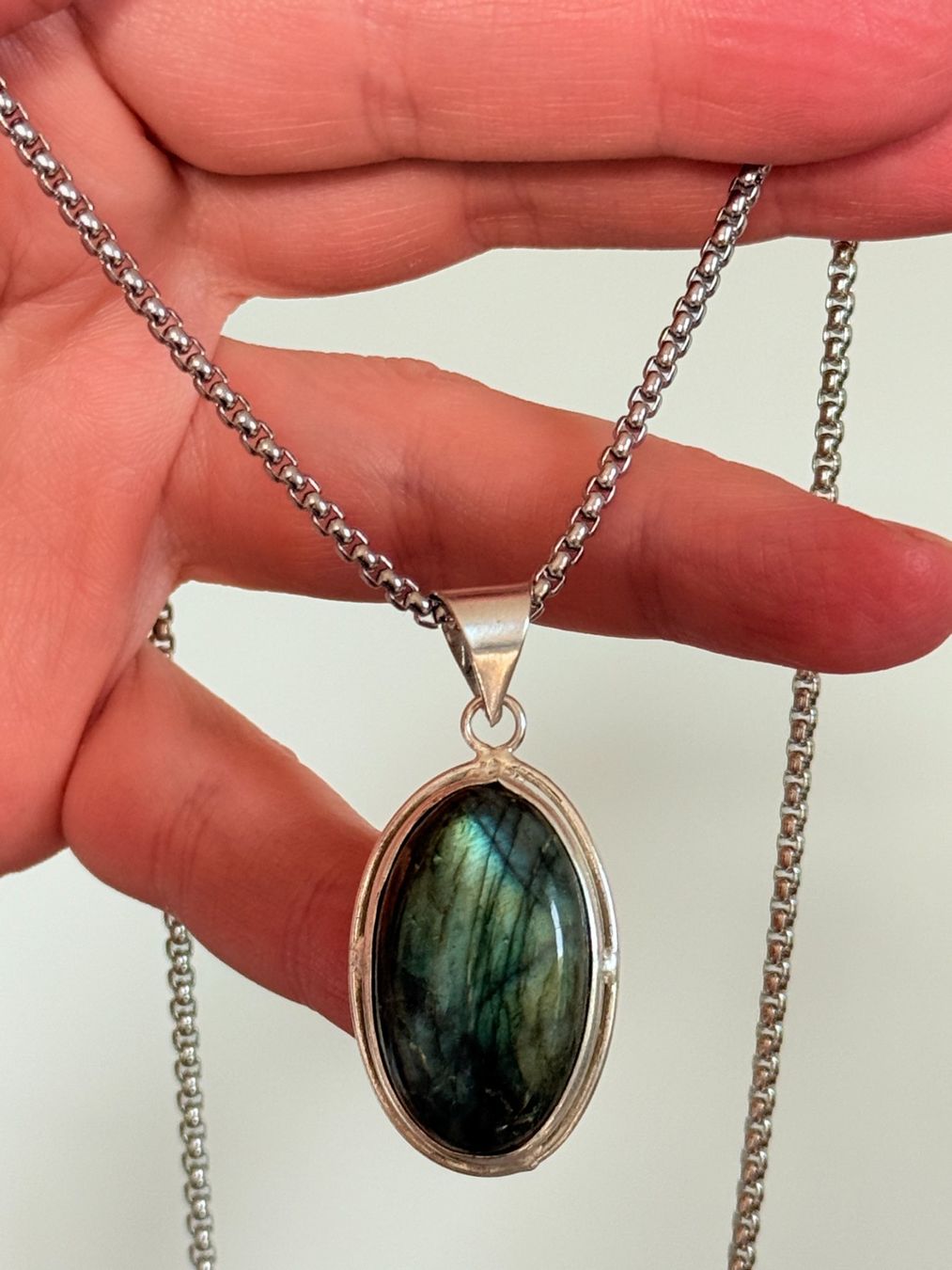 Catenine: Collier Labradorite- Élégance et Mystère! – Nuovo e nell'imballaggio originale da Genève venduto da AGBERG 7