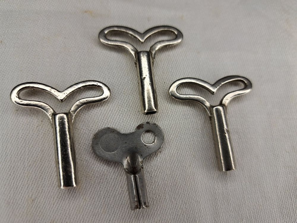 Clé De Remontage Pour Horloge Mécanique - En Acier - Pour Pendules Anciennes, Comtoises, Grand-Père
